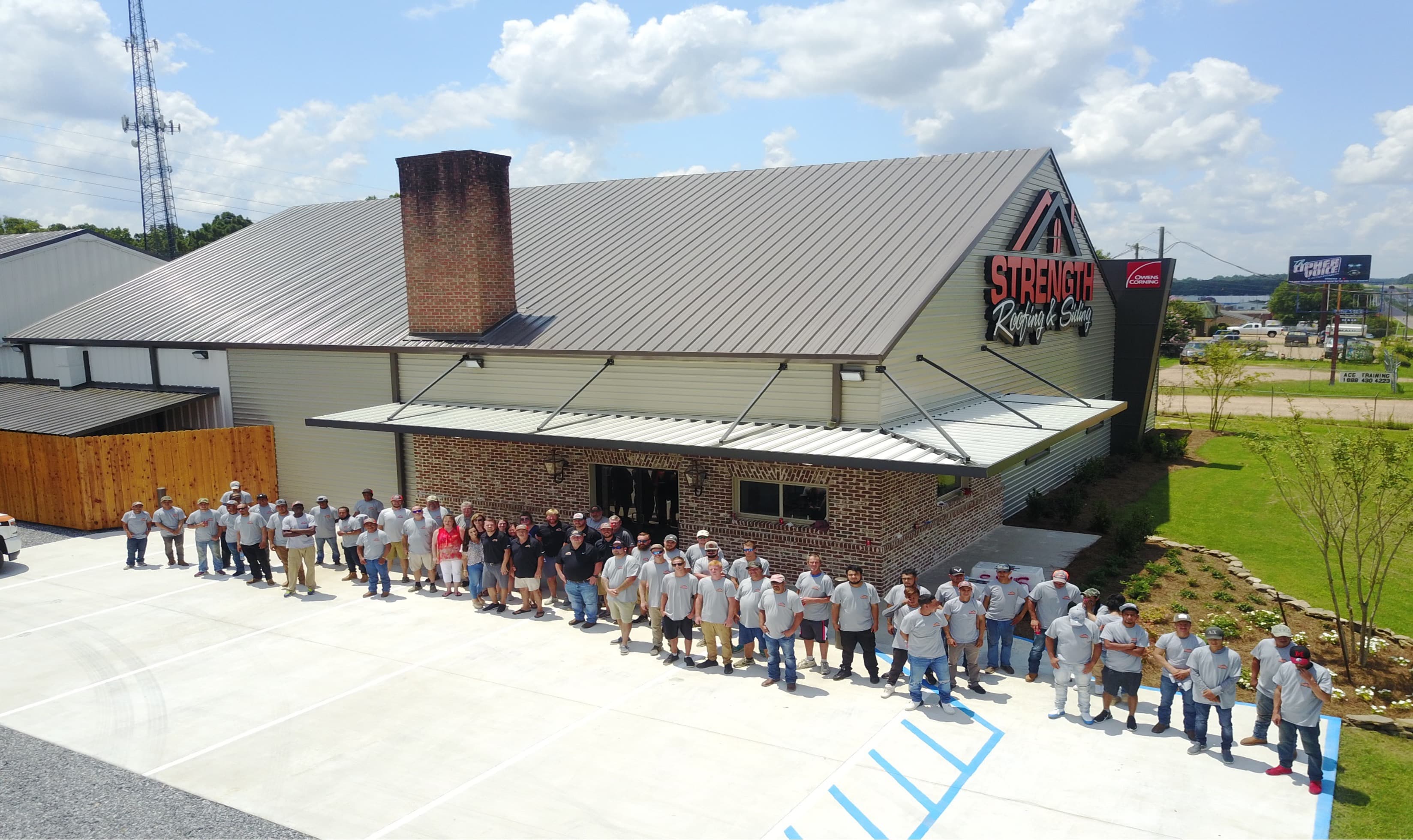 The Strength team in front of the Byram showroom